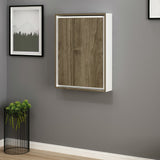 Birou Magicbox, Alb - Stejar, 77x58x75 cm