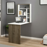 Birou Magicbox, Alb - Stejar, 77x58x75 cm