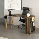 Birou Pina, Diverse culori, 120x60x74 cm - Nuc - Antracit | SKU: 506MNR3339 | Birou Pina, 120x60x74 cm, varianta Nuc - Antracit, produs pentru amenajarea locuinței, disponibil online în România la CasaMob
