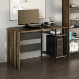 Birou Tiran Shelf, Nuc - Antracit, 120x60x74 cm