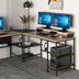 Birou Greta L Matte, Dore - Negru, 180x60x74 cm, SKU 506MNR3344, imagine 6
