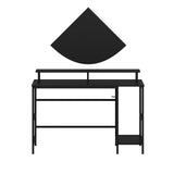 Birou Greta - Dore, White, Negru, 120x60x74 cm