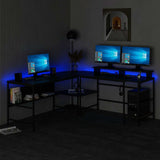 Birou Greta RGB - 8536, Negru, 180x60x74 cm