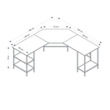 Birou Power L - 8538, Dore, 180x60x76 cm