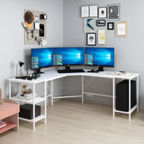 Birou Power L, Alb, 180x60x76 cm