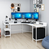 Birou Power Raflı L, Alb, 180x60x90 cm