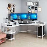 Birou Power Raflı L, Alb, 180x60x90 cm