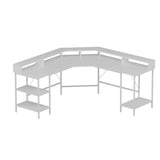 Birou Power Raflı L, Alb, 180x60x90 cm