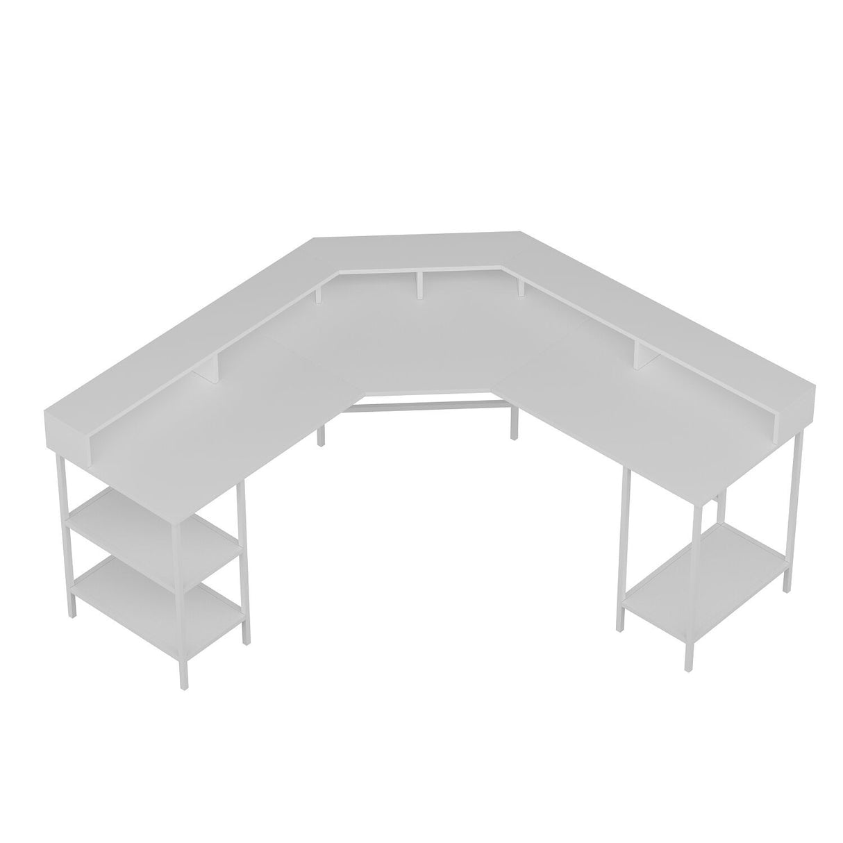 Birou Power Raflı L, Alb, 180x60x90 cm