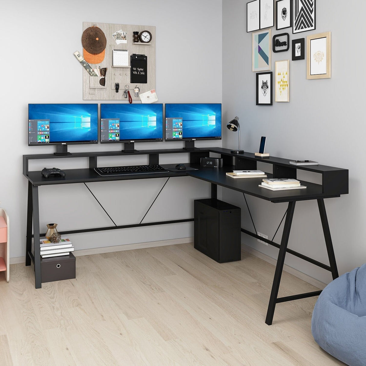 Birou Team, Diverse culori, 180x60x90 cm - Negru | SKU: 506MNR3362 | Birou Team, 180x60x90 cm, varianta Negru, produs pentru amenajarea locuinței, disponibil online în România la CasaMob