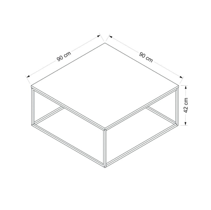 Măsuță de cafea Loni, Diverse culori, 90x90x42 cm - Alb | SKU: 506MNR3423 | Măsuță de cafea Loni, 90x90x42 cm, varianta Alb, produs pentru amenajarea locuinței, disponibil online în România la CasaMob