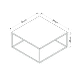 Măsuță de cafea Loni, Diverse culori, 90x90x42 cm - Alb | SKU: 506MNR3423 | Măsuță de cafea Loni, 90x90x42 cm, varianta Alb, produs pentru amenajarea locuinței, disponibil online în România la CasaMob