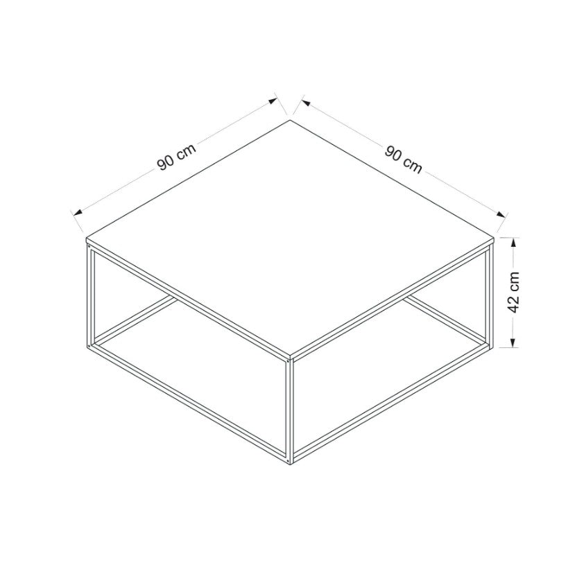 Măsuță de cafea Loni, Diverse culori, 90x90x42 cm - Dore | SKU: 506MNR3424 | Măsuță de cafea Loni, 90x90x42 cm, varianta Dore, produs pentru amenajarea locuinței, disponibil online în România la CasaMob