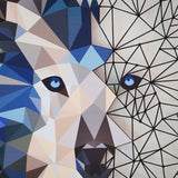 Decorațiune de perete din metal Metal Wolf Wall Art - APT721, Multicolor, 35x48x0 cm