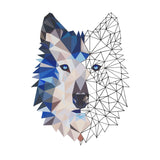 Decorațiune de perete din metal Metal Wolf Wall Art - APT721, Multicolor, 35x48x0 cm