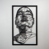 Decoratiune de perete Metal Diva, Negru, 45 x 70 cm