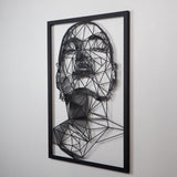 Decoratiune de perete Metal Diva, Negru, 45 x 70 cm