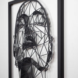 Decoratiune de perete Metal Diva, Negru, 45 x 70 cm