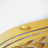 Accesoriu metal decorativ de perete Angel Wings Metal Wall Art Set - APT705, Aur, 46x50x0.12 cm