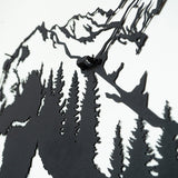 Decorațiune de perete din metal Landscape Bear Metal Wall Art - APT626, Negru, 41x71x0 cm