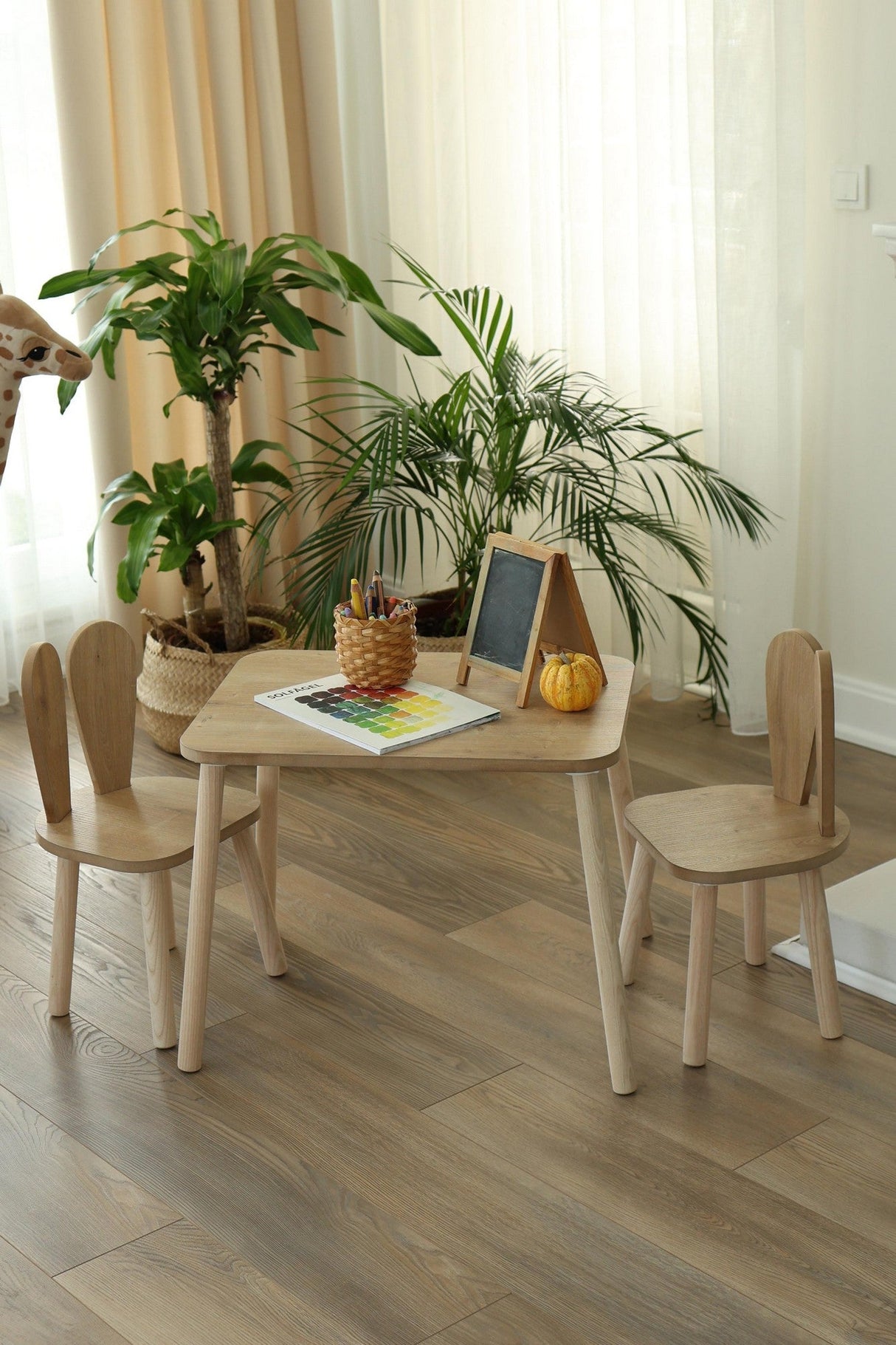 Mobilier Iepuraș Set de două scaune 30x25 - Maro, SKU 517BMB1112