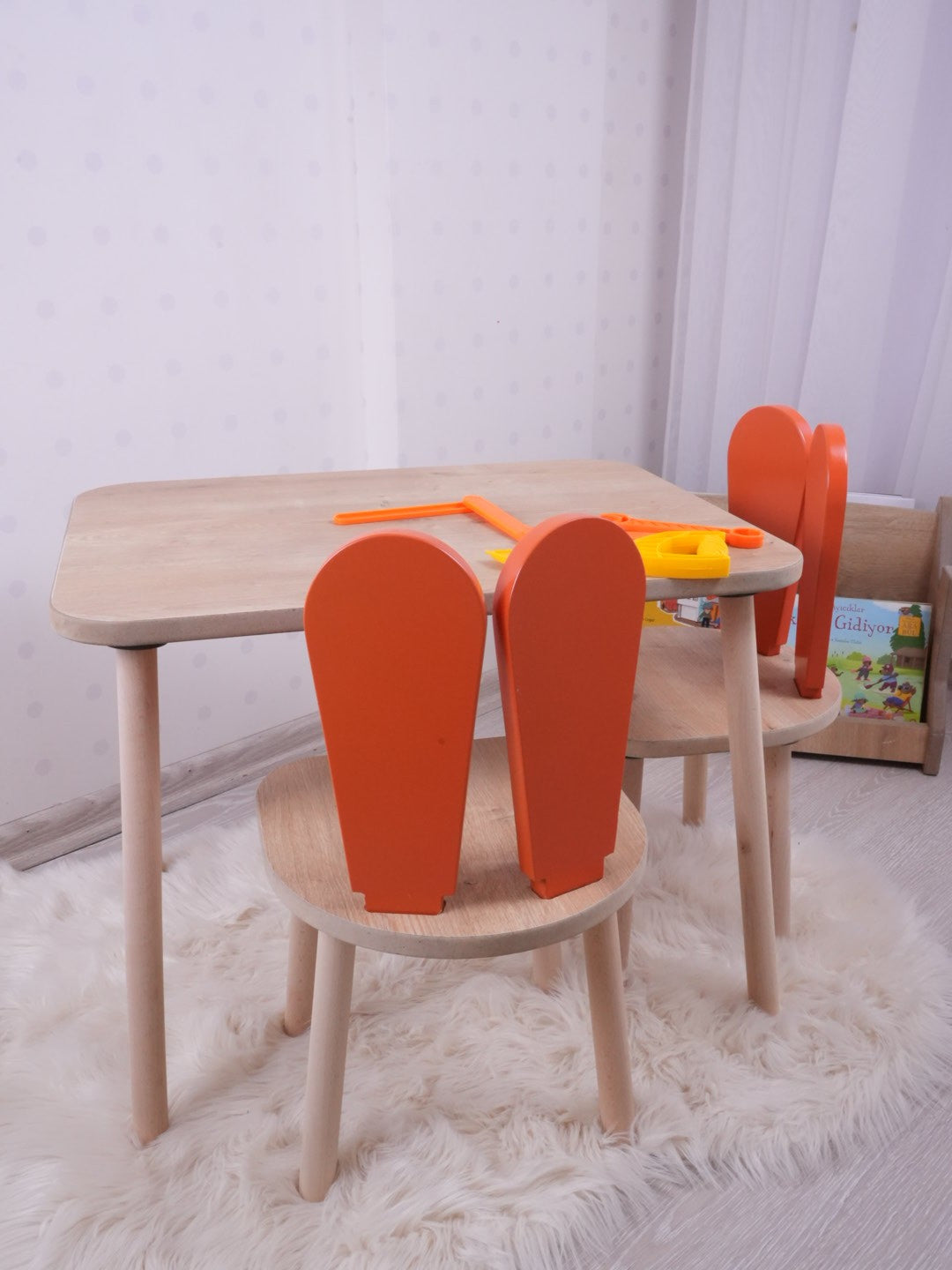 Mobilier Iepuraș Set de două scaune 30x25 - Orange Brown, SKU 517BMB1112