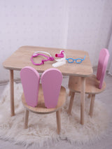 Mobilier Iepuraș Set de două scaune 30x25 - Pink Brown, SKU 517BMB1112