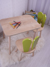 Mobilier Iepuraș Set de două scaune 30x25 - Pistachio Green Brown, SKU 517BMB1112