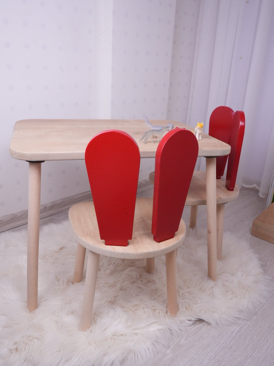 Mobilier Iepuraș Set de două scaune 30x25 - Red Brown, SKU 517BMB1112