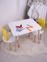 Mobilier Iepuraș Set de două scaune 30x25 - Yellow White, SKU 517BMB1112