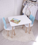 Mobilier Iepuraș Set de două scaune 30x25 - Baby Blue White, SKU 517BMB1112