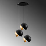 Lustră Berceste - 252-S2, Negru - Auriu, Ø40x114 cm