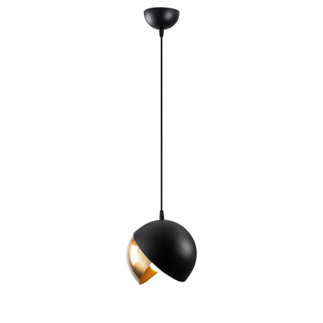 Lustră Berceste - 252-S, Negru - Auriu, Ø20x114 cm