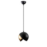 Lustră Berceste - 252-S, Negru - Auriu, Ø20x114 cm