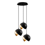 Lustră Berceste - 252-S2, Negru - Auriu, Ø40x114 cm