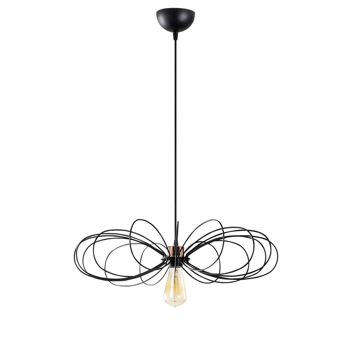 Lustră Hemdem - 707-S BLACK, Negru, Ø58x112 cm