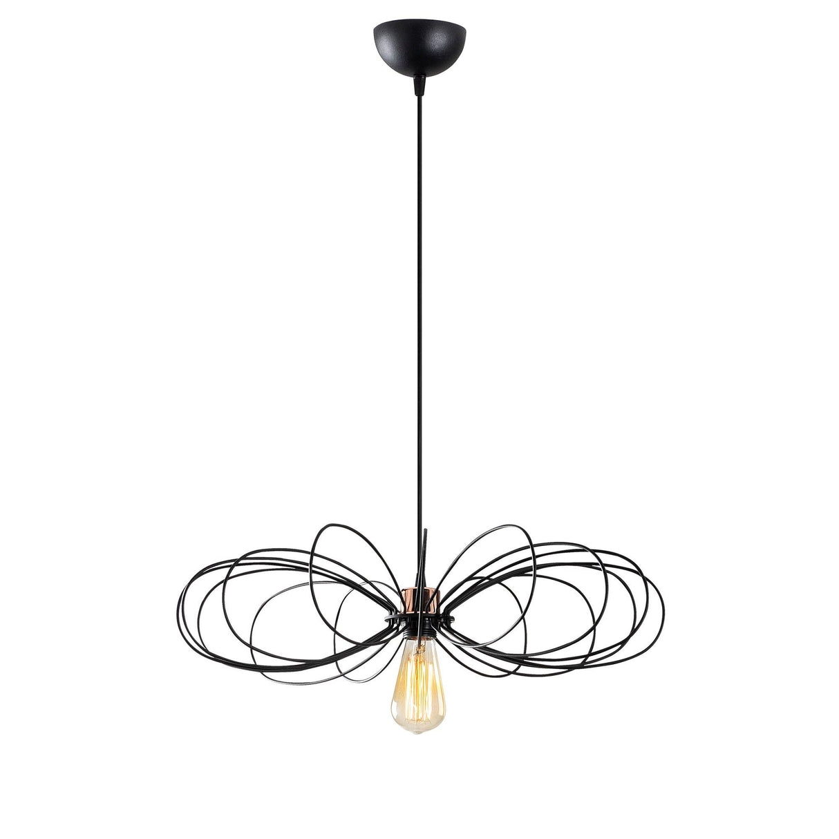 Lustră Hemdem - 707-S BLACK, Negru, Ø58x112 cm
