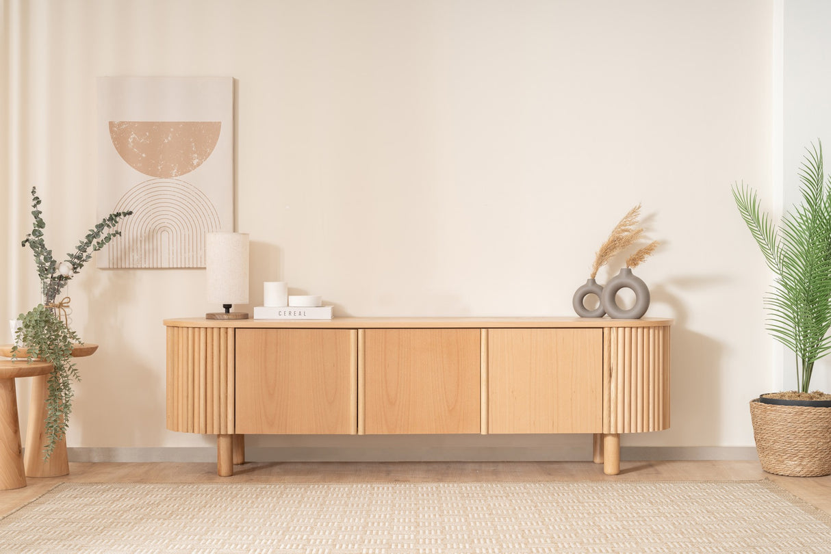 Comodă TV Lugias, Beech, 180x40x50 cm