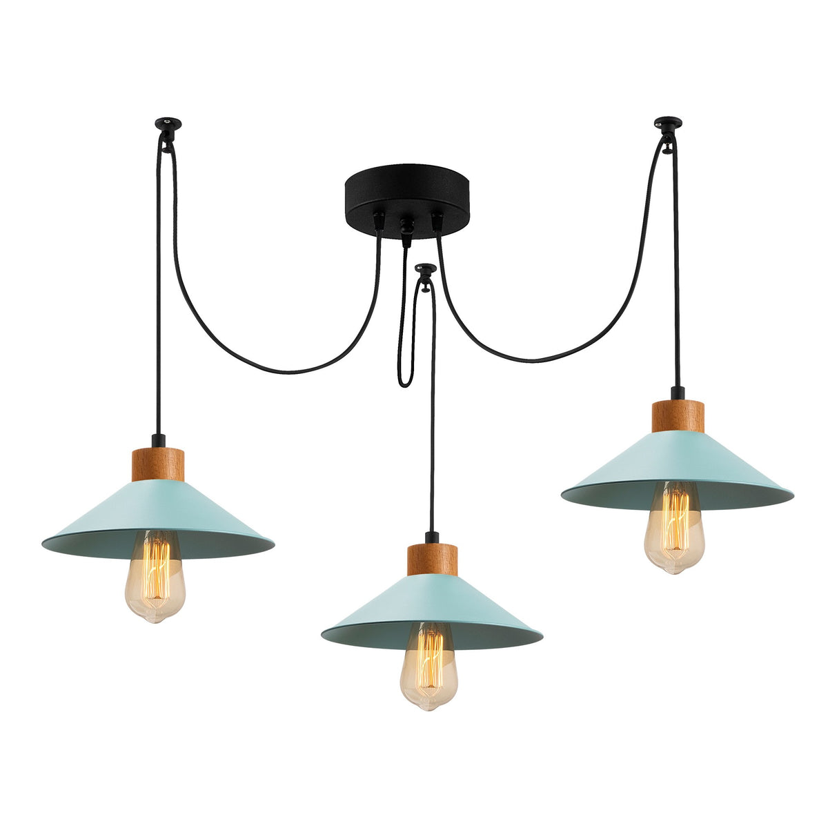 Lustră Manavgat - N-556, Turcoaz, Ø24x100 cm, SKU 525NOR1260, imagine 2