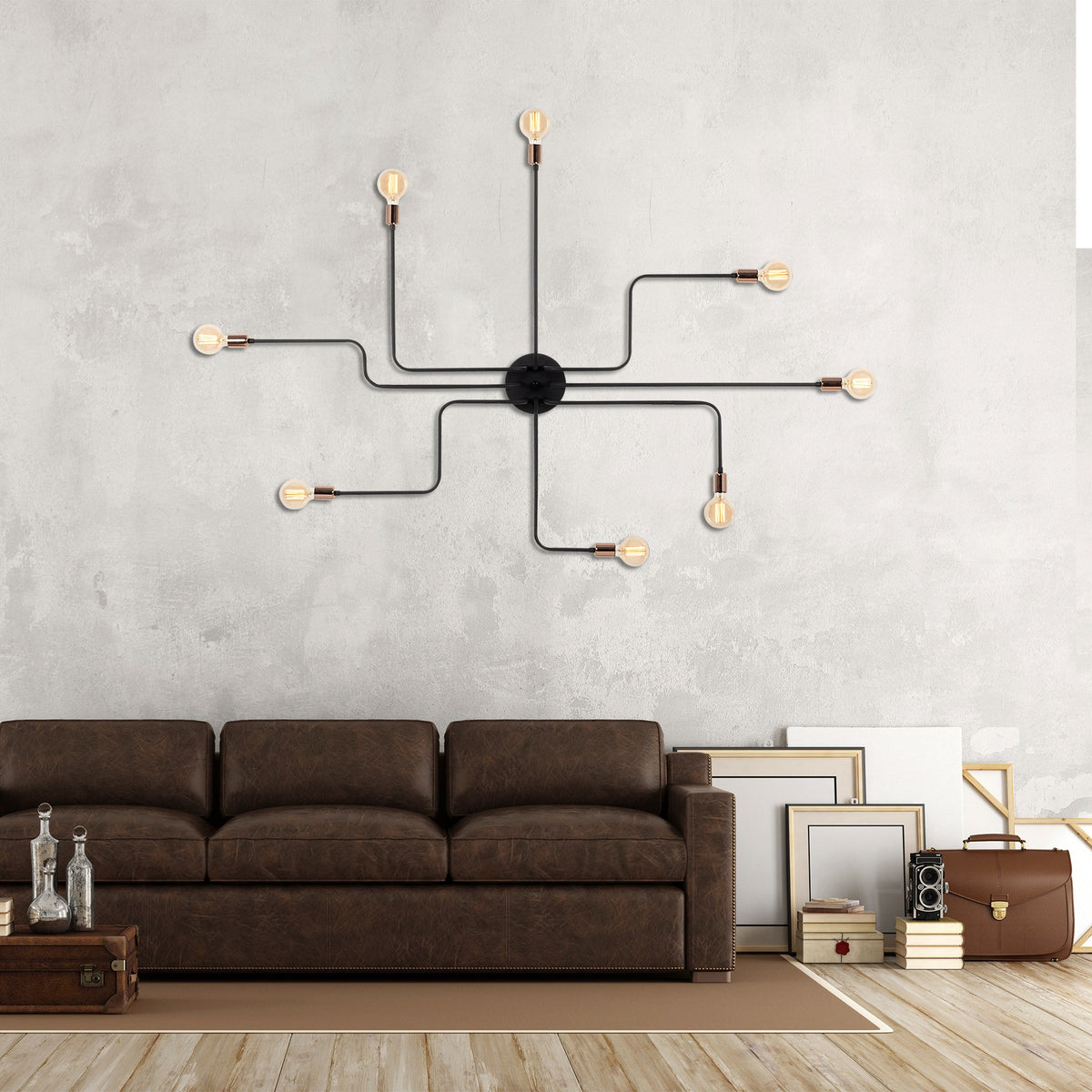 Aplică de perete Truva - N-701, Negru - Bronze, Ø125x15 cm, SKU 525NOR1319, imagine 1