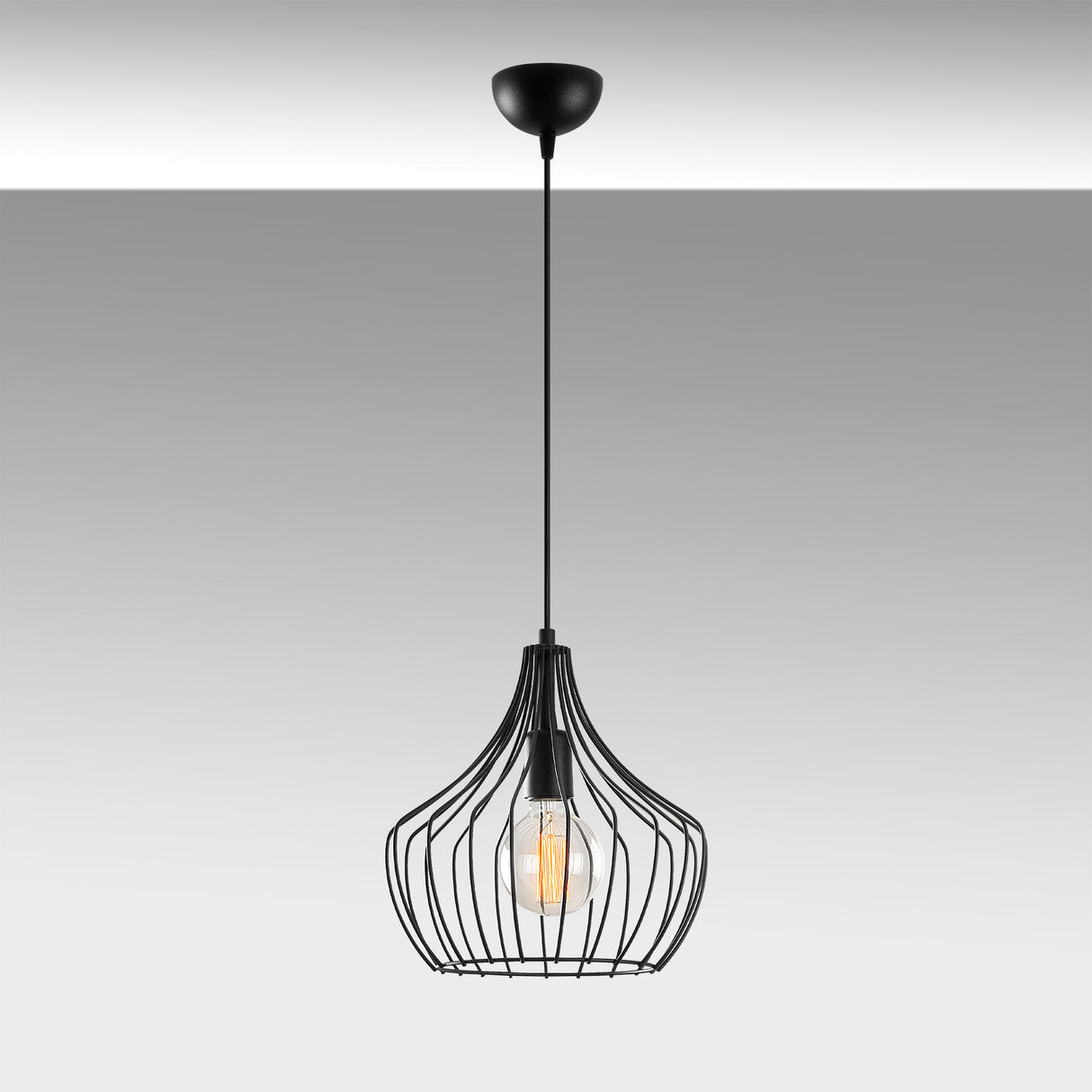 Lustră Mezopotamya - N-1277, Negru, Ø27x126 cm