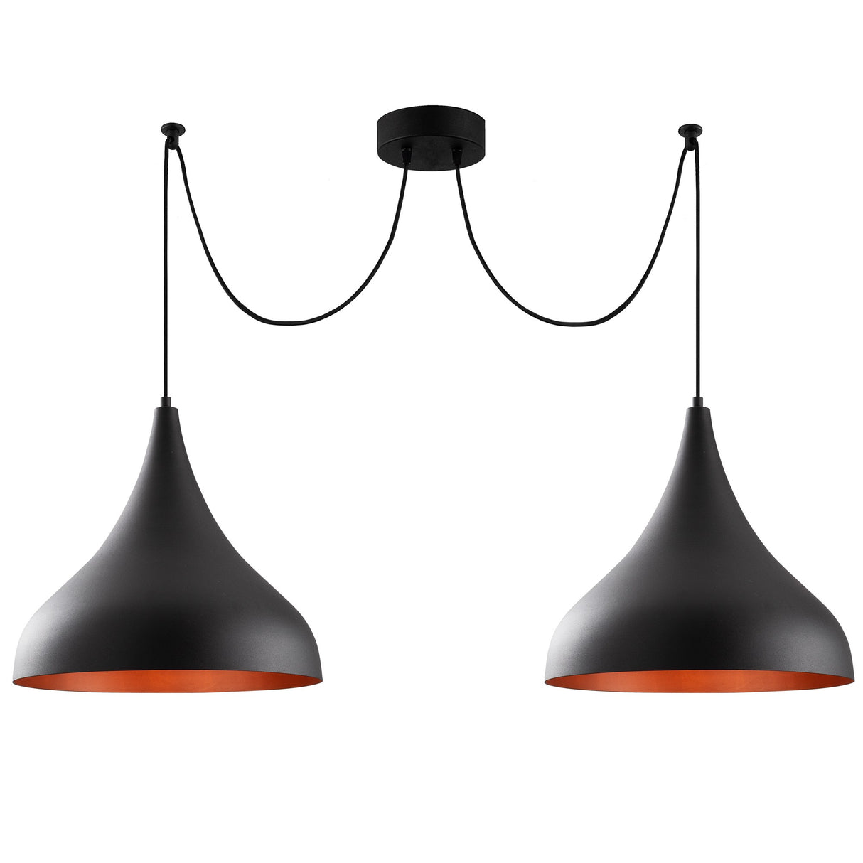 Lustră Berceste - N-1392, Negru, Ø131x127 cm
