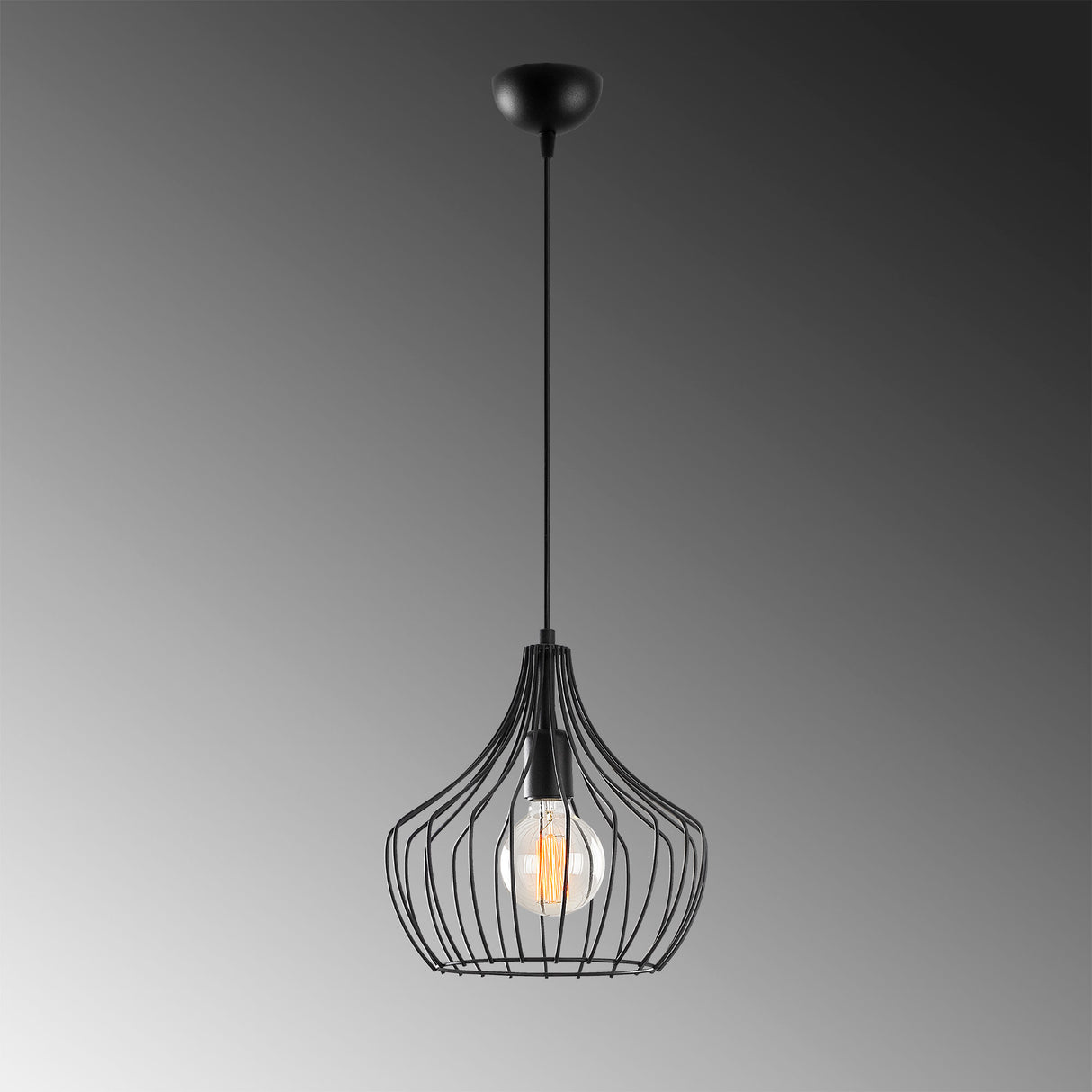 Lustră Mezopotamya - N-1277, Negru, Ø27x126 cm