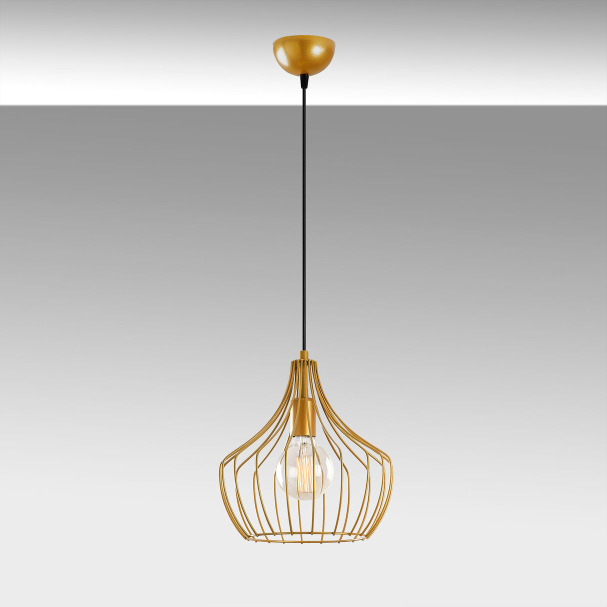 Lustră Mezopotamya - N-1279, Auriu, Ø27x126 cm