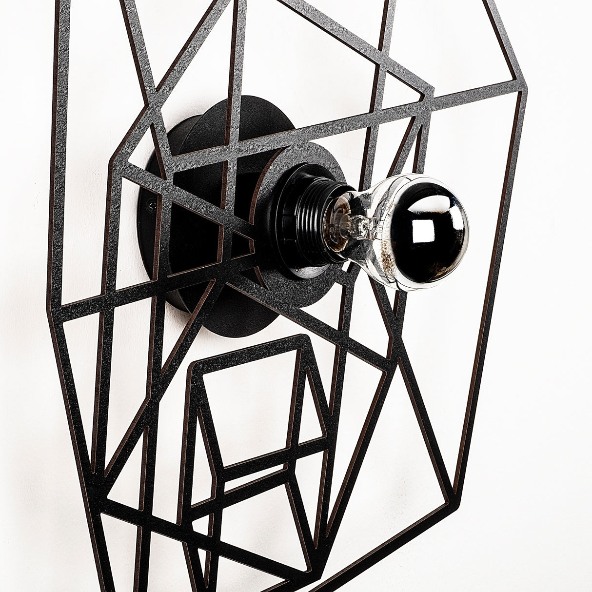 Aplică de perete W-055, Negru, 38x12x43 cm