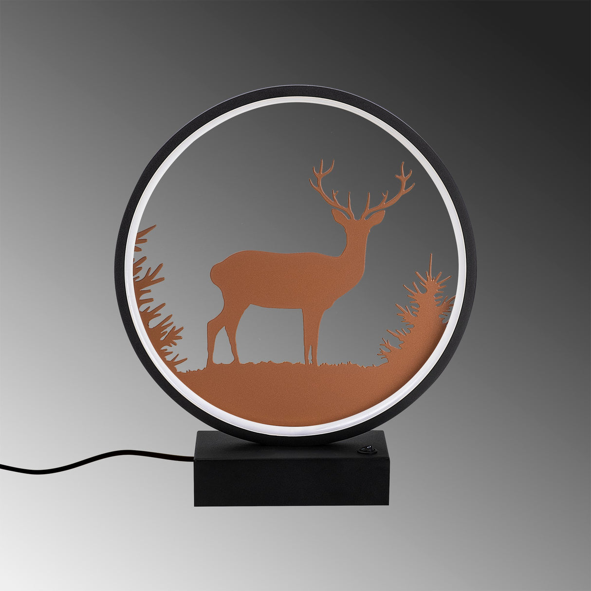 Veioză XMAS7, Negru - Copper, Ø30x35 cm