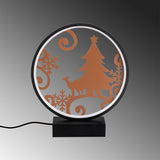 Veioză XMAS3, Negru - Copper, Ø30x35 cm