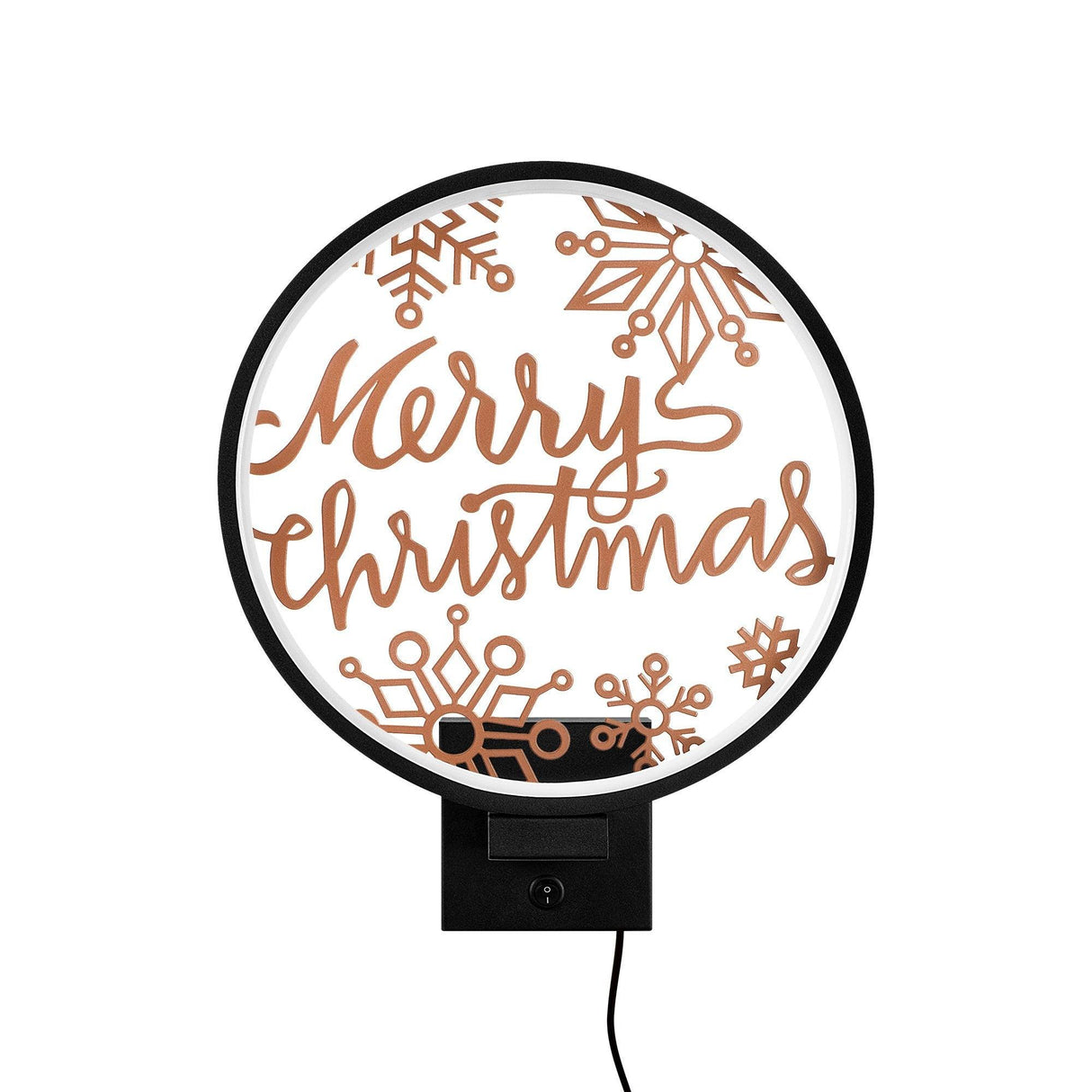 Lampă de perete XMAS21, Negru, 10x10x4 cm