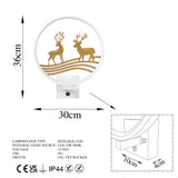 Lampă de perete XMAS30, Alb, 10x10x4 cm