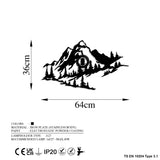 Aplică de perete Mountain, Negru, 64x9x36 cm